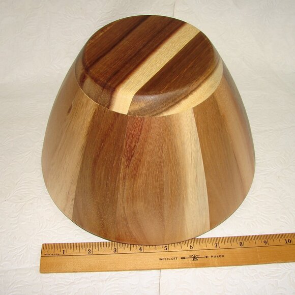 NEW Acacia Wood Large Serving Bowl by Servappetit, Salad Chips Fruit NIB - Picture 7 of 7